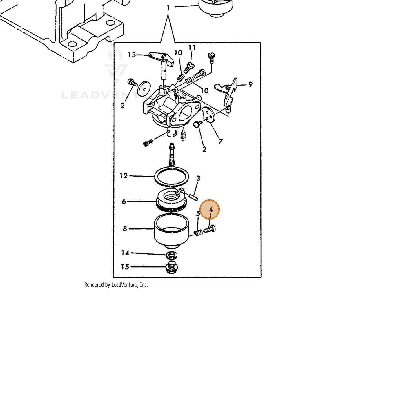 ECHO part Y16061056090 — IPL diagram snippet (6x zoom, amber highlight)