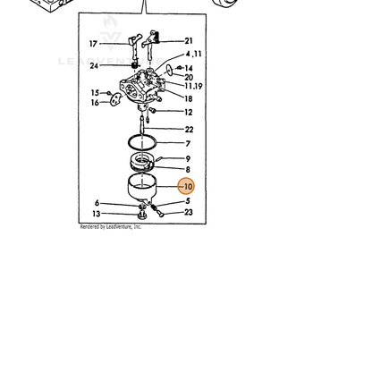 ECHO part Y16061056640 — IPL diagram snippet (6x zoom, amber highlight)