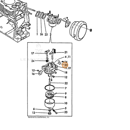 ECHO part Y16061056760 — IPL diagram snippet (6x zoom, amber highlight)