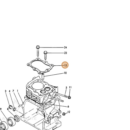 ECHO part Y16061101330 — IPL diagram snippet (6x zoom, amber highlight)