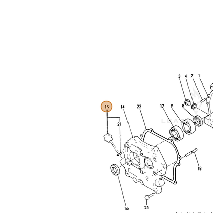 ECHO part Y16061101740 — IPL diagram snippet (6x zoom, amber highlight)