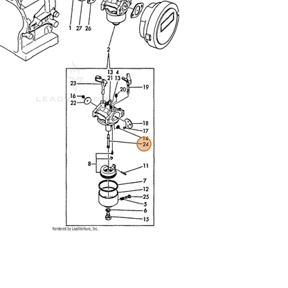 ECHO part Y16061156800 — IPL diagram snippet (6x zoom, amber highlight)
