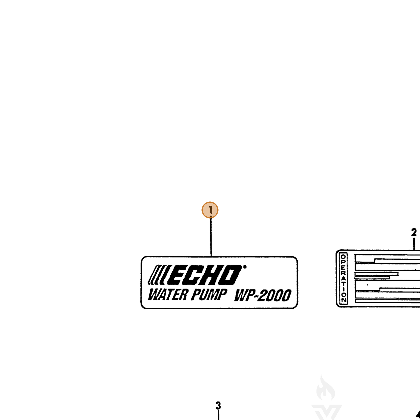ECHO part Y16064107150 — IPL diagram snippet (6x zoom, amber highlight)