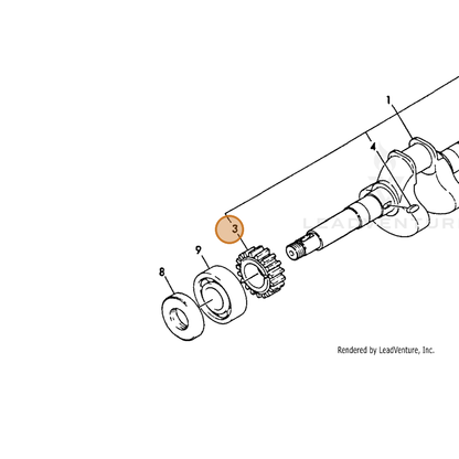 ECHO part Y16064121200 — IPL diagram snippet (6x zoom, amber highlight)