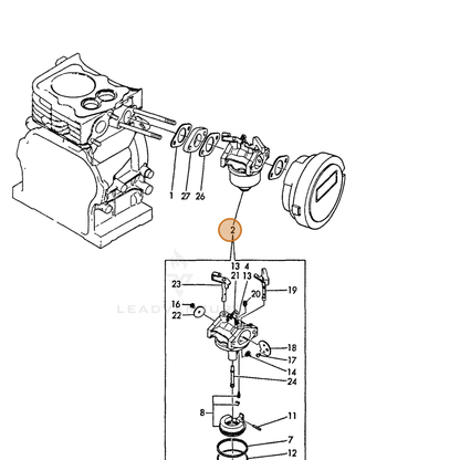 ECHO part Y16064156010 — IPL diagram snippet (6x zoom, amber highlight)