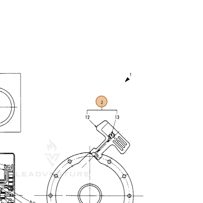 ECHO part Y16064176250 — IPL diagram snippet (6x zoom, amber highlight)