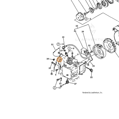 ECHO part Y16064178810 — IPL diagram snippet (6x zoom, amber highlight)