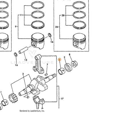 ECHO part Y16066402100 — IPL diagram snippet (6x zoom, amber highlight)