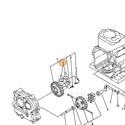 ECHO part Y16066414200 — IPL diagram snippet (6x zoom, amber highlight)