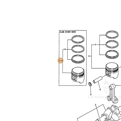 ECHO part Y16066422471 — IPL diagram snippet (6x zoom, amber highlight)