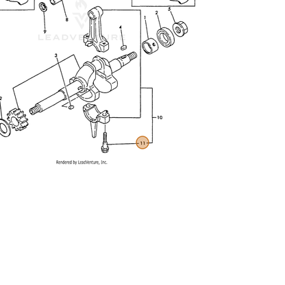 ECHO part Y16066423201 — IPL diagram snippet (6x zoom, amber highlight)