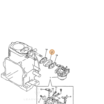 ECHO part Y16066456160 — IPL diagram snippet (6x zoom, amber highlight)