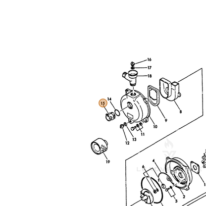 ECHO part Y16066495250 — IPL diagram snippet (6x zoom, amber highlight)
