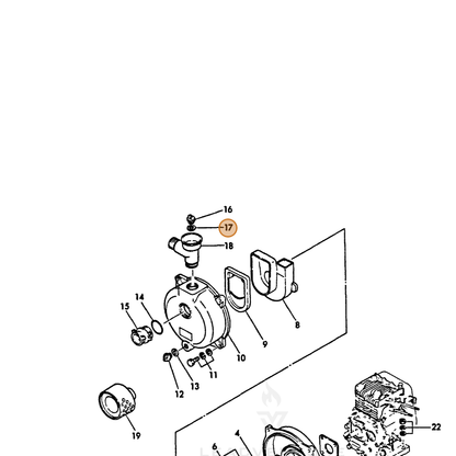 ECHO part Y16066495270 — IPL diagram snippet (6x zoom, amber highlight)