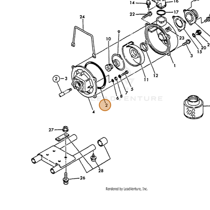 ECHO part Y16066495510 — IPL diagram snippet (6x zoom, amber highlight)