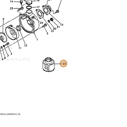 ECHO part Y16066495690 — IPL diagram snippet (6x zoom, amber highlight)