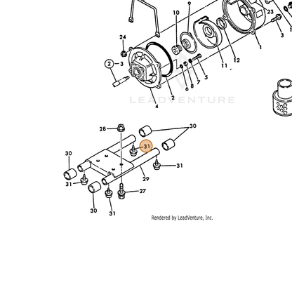 ECHO part Y16066495800 — IPL diagram snippet (6x zoom, amber highlight)