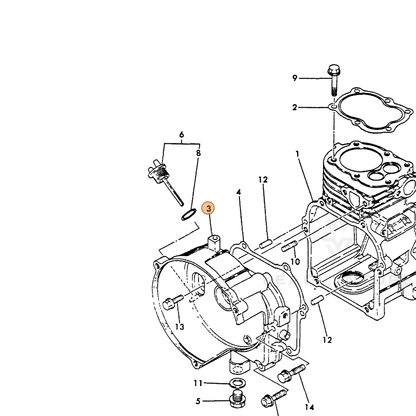 ECHO part Y16066701400 — IPL diagram snippet (6x zoom, amber highlight)