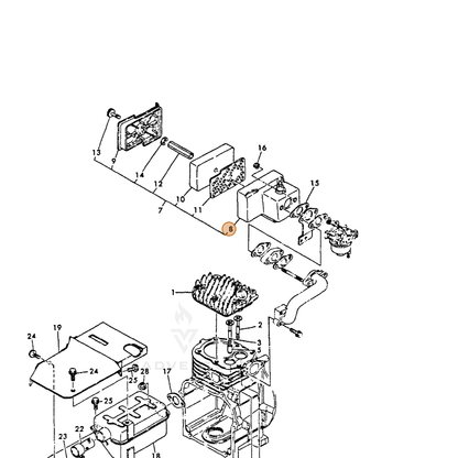 ECHO part Y16066712520 — IPL diagram snippet (6x zoom, amber highlight)