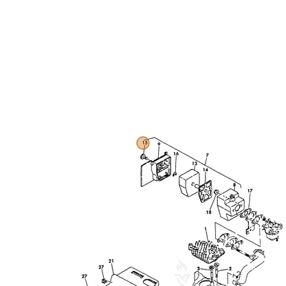 ECHO part Y16066712570 — IPL diagram snippet (6x zoom, amber highlight)