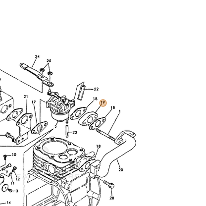 ECHO part Y16066756160 — IPL diagram snippet (6x zoom, amber highlight)