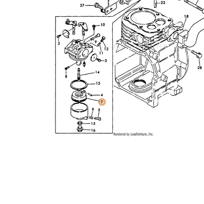 ECHO part Y16066756620 — IPL diagram snippet (6x zoom, amber highlight)