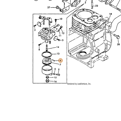 ECHO part Y16066756630 — IPL diagram snippet (6x zoom, amber highlight)