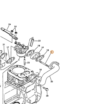 ECHO part Y16066756860 — IPL diagram snippet (6x zoom, amber highlight)