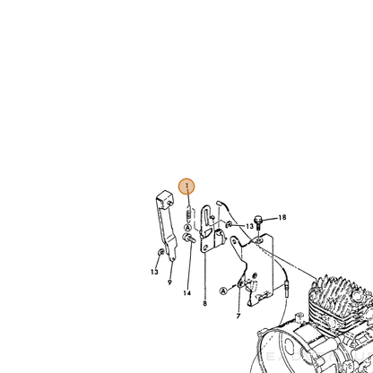 ECHO part Y16066766020 — IPL diagram snippet (6x zoom, amber highlight)