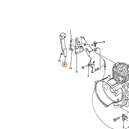 ECHO part Y16066766320 — IPL diagram snippet (6x zoom, amber highlight)