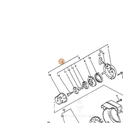 ECHO part Y16066776050 — IPL diagram snippet (6x zoom, amber highlight)