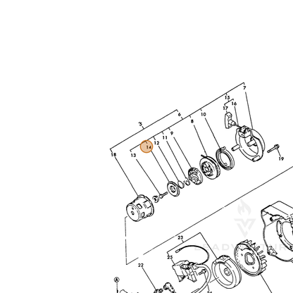 ECHO part Y16066776580 — IPL diagram snippet (6x zoom, amber highlight)