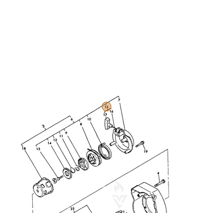 ECHO part Y16066776610 — IPL diagram snippet (6x zoom, amber highlight)