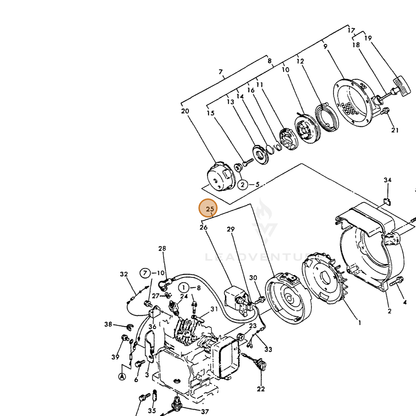 ECHO part Y16066778060 — IPL diagram snippet (6x zoom, amber highlight)