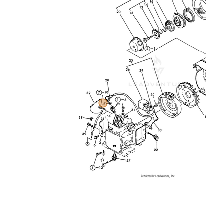 ECHO part Y16070078050 — IPL diagram snippet (6x zoom, amber highlight)