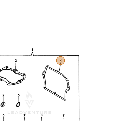 ECHO part Y16071001410 — IPL diagram snippet (6x zoom, amber highlight)