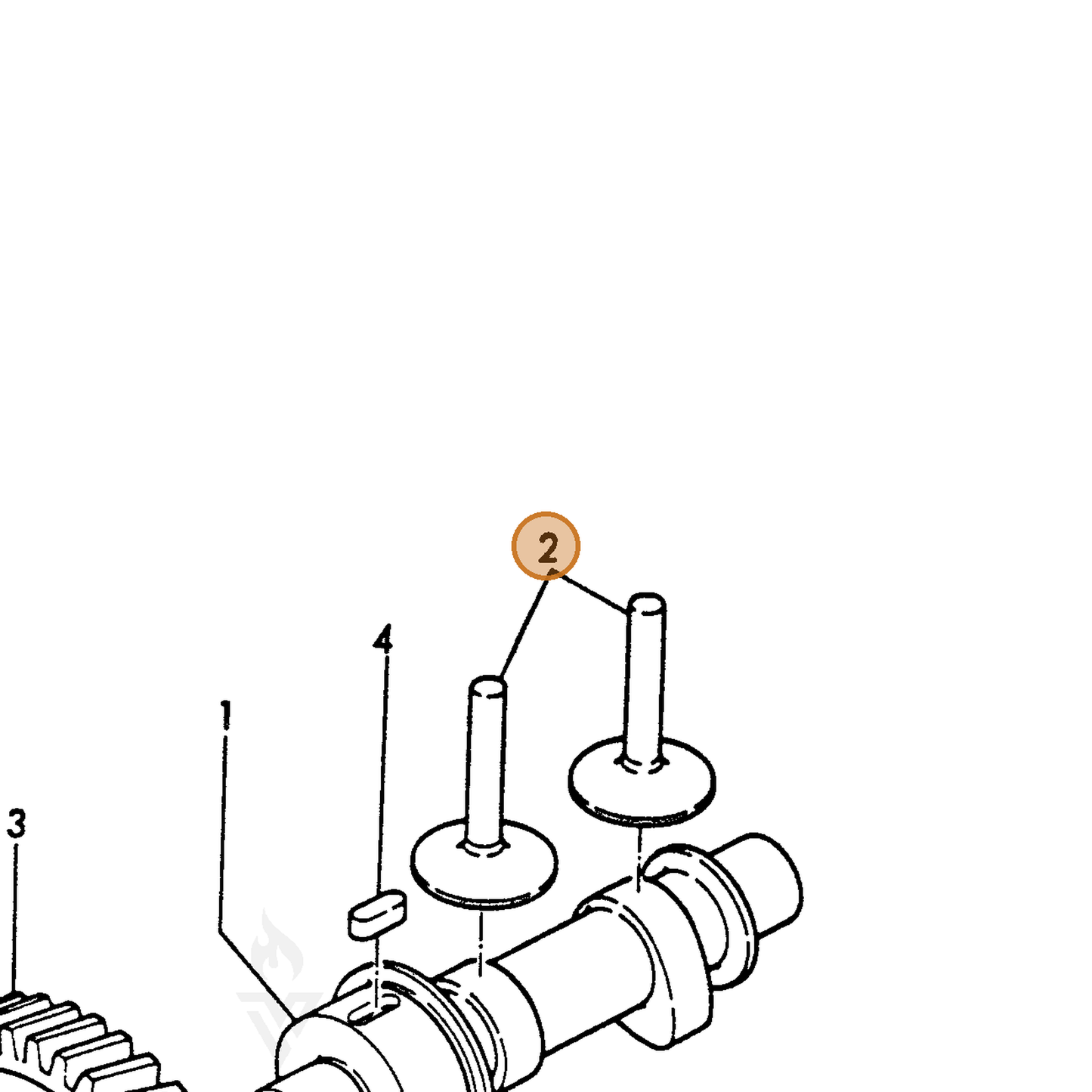 ECHO part Y16071014200 — IPL diagram snippet (6x zoom, amber highlight)