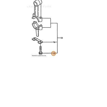ECHO part Y16071023200 — IPL diagram snippet (6x zoom, amber highlight)