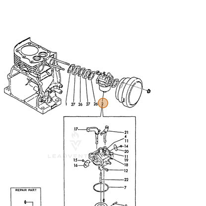 ECHO part Y16071056010 — IPL diagram snippet (6x zoom, amber highlight)