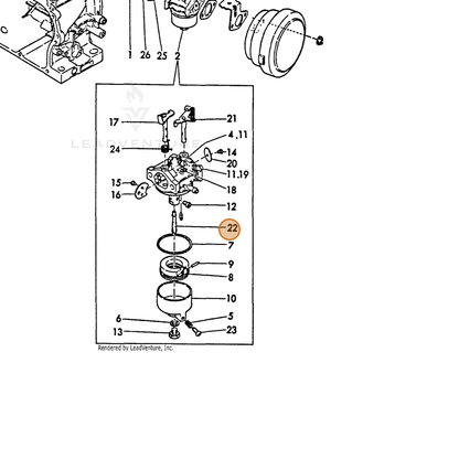 ECHO part Y16071056801 — IPL diagram snippet (6x zoom, amber highlight)
