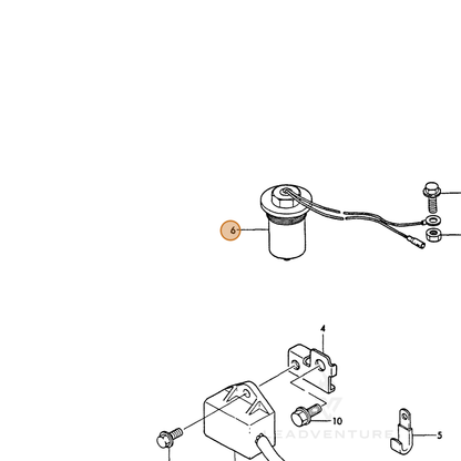 ECHO part Y16071078800 — IPL diagram snippet (6x zoom, amber highlight)