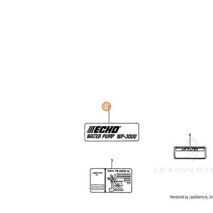 ECHO part Y16074007150 — IPL diagram snippet (6x zoom, amber highlight)