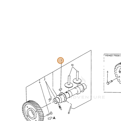 ECHO part Y16075914110 — IPL diagram snippet (6x zoom, amber highlight)