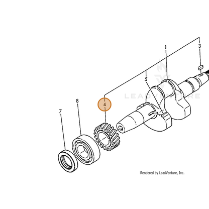 ECHO part Y16075921200 — IPL diagram snippet (6x zoom, amber highlight)