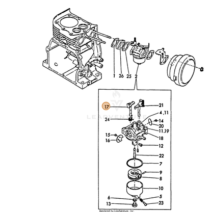 ECHO part Y16077056690 — IPL diagram snippet (6x zoom, amber highlight)