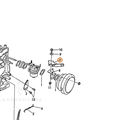 ECHO part Y16077066300 — IPL diagram snippet (6x zoom, amber highlight)