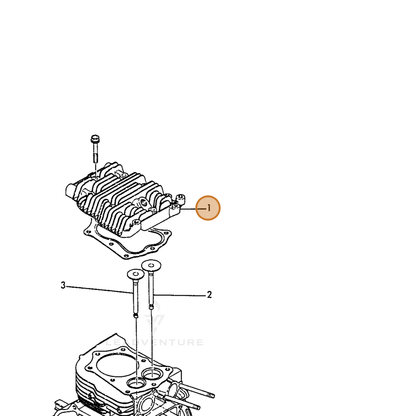 ECHO part Y16081011010 — IPL diagram snippet (6x zoom, amber highlight)
