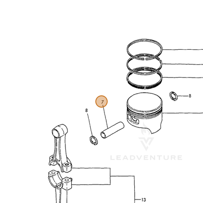 ECHO part Y16081022300 — IPL diagram snippet (6x zoom, amber highlight)