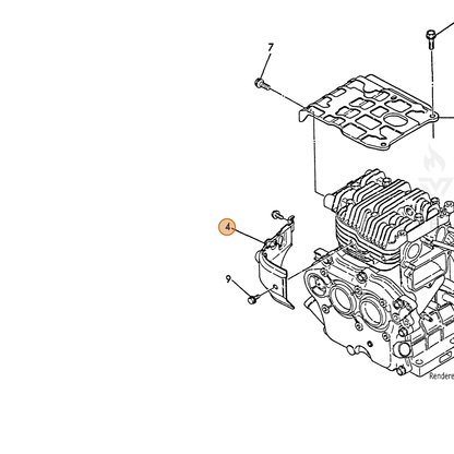 ECHO part Y16081045201 — IPL diagram snippet (6x zoom, amber highlight)