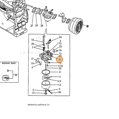 ECHO part Y16081056790 — IPL diagram snippet (6x zoom, amber highlight)